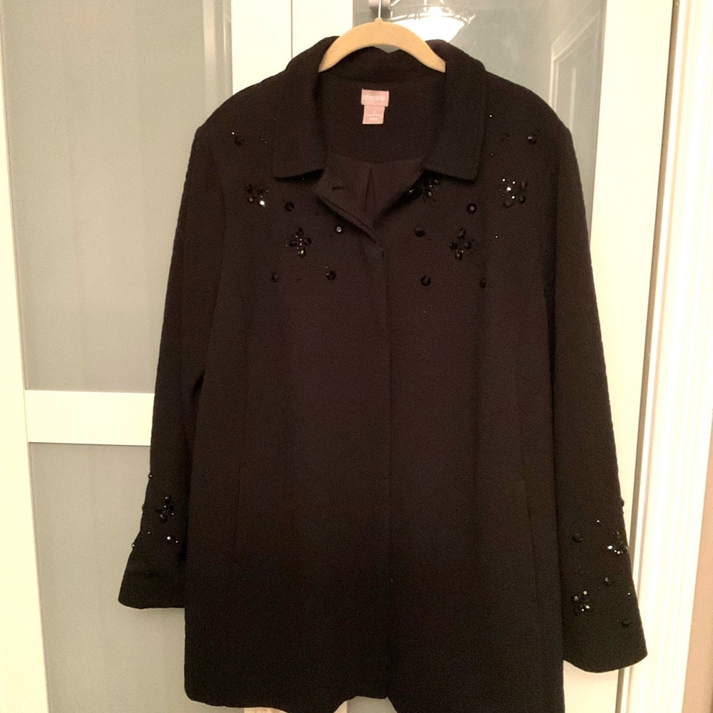 Chicos Black Embellished jacket